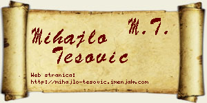 Mihajlo Tešović vizit kartica